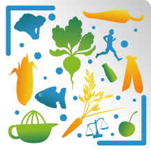 Logo - légumes - fruits - orange - bleu - vert - carottes - diététique - Jonathan Cullis - Wambrechies - La Chapelle D'Armentières - Lille